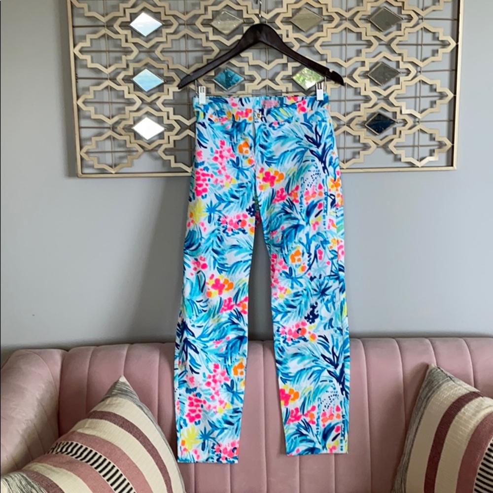 Lily Pulitzer straight leg pants.